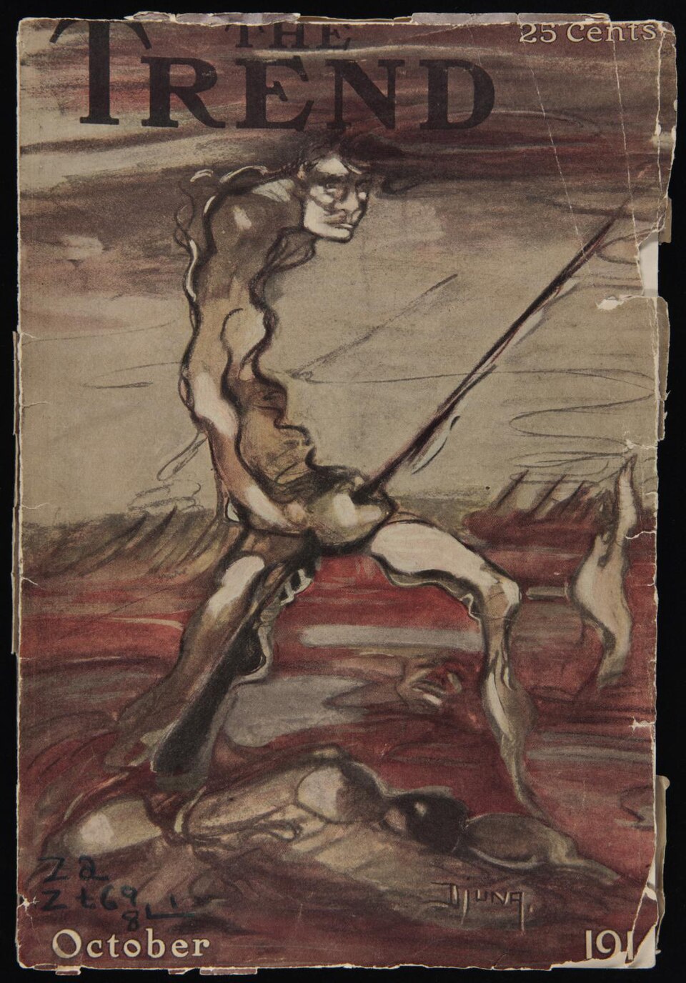 Cover illustration The Trend by Djuna Barnes October 1914