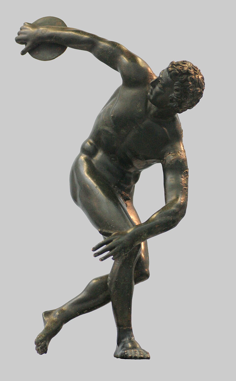 Roman bronze copy of Myron’s Discobolos, 2nd century CE (Glyptothek Munich)