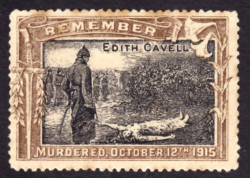 C. 1916 Edith Cavell propaganda stamp