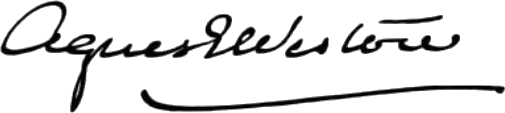 Signature of Agnes Elizabeth Weston (1840–1918)