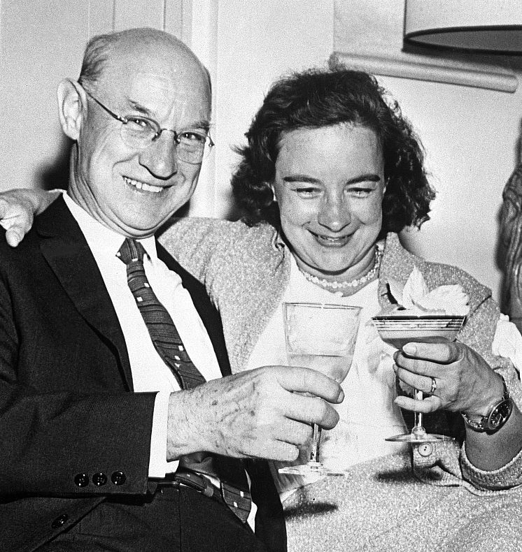 Jerrie Mock with father 1964b