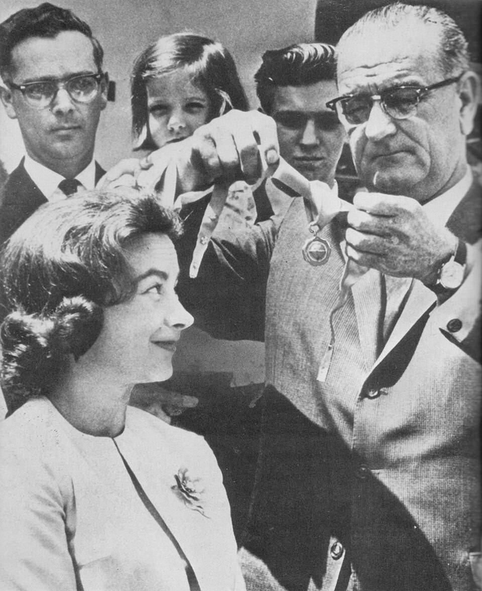 President Johnson with Jerrie Mock 1964