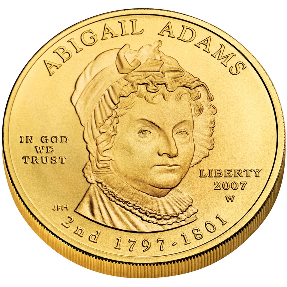 Abigail Adams First Spouse Coin obverse