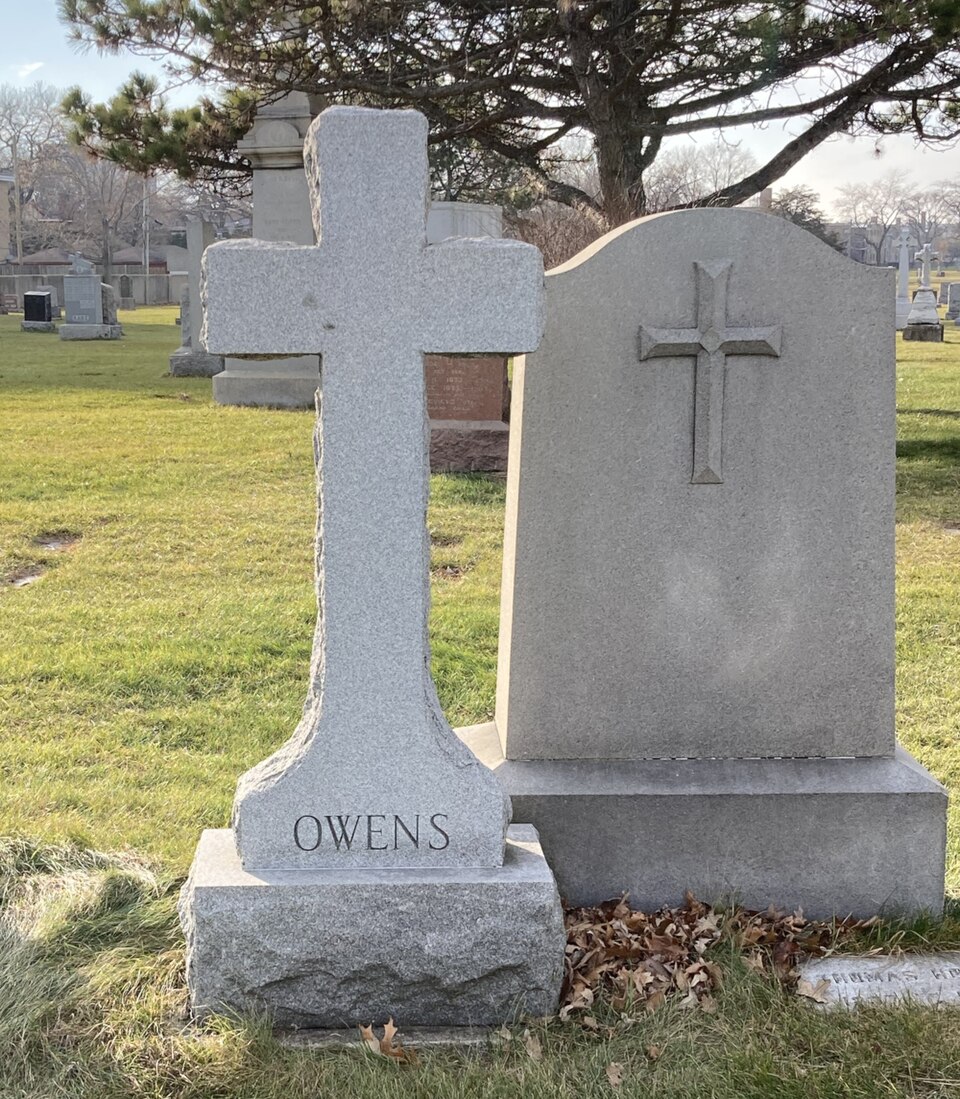 Grave of Marie Owens (1853–1927) at Calvary Cemetery, Evanston