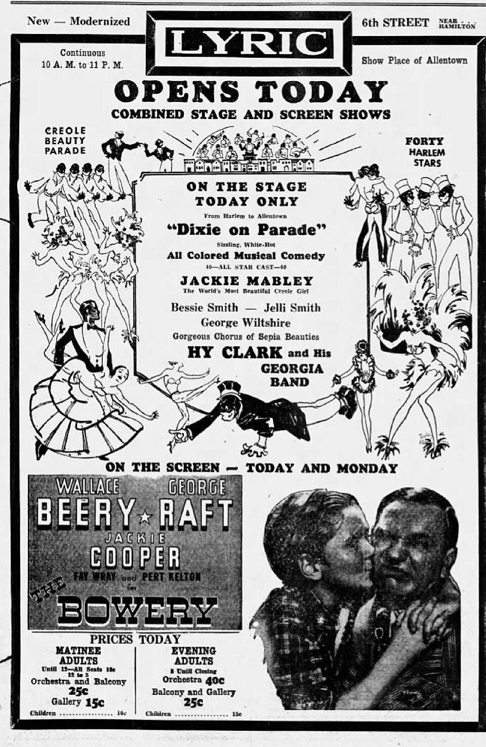 1933 - Lyric Theater - 10 Dec MC - Allentown PA