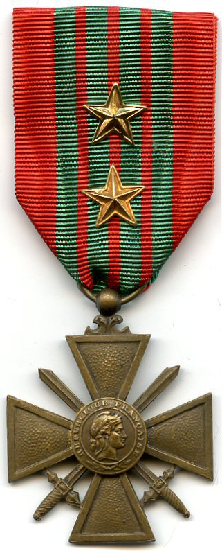 Croix de Guerre 1939 France AVERS