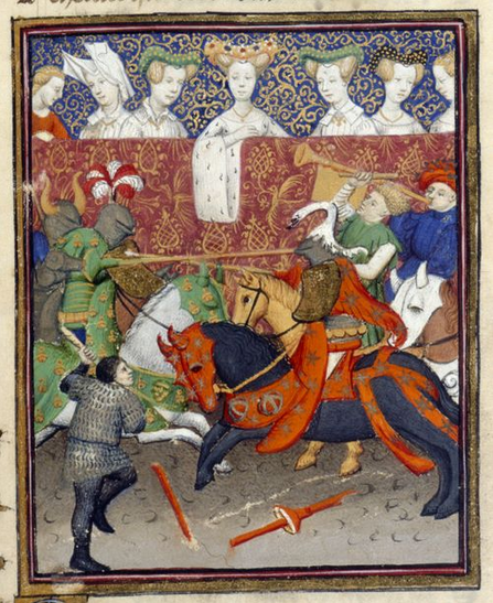 Harley MS 4431 knights jousting Pizan